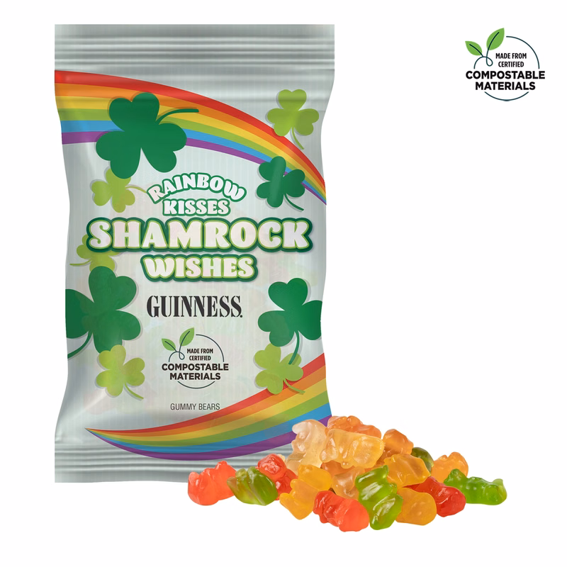 4oz. ECO-Digibag, Compostable & Full Color, Gummy Bears
