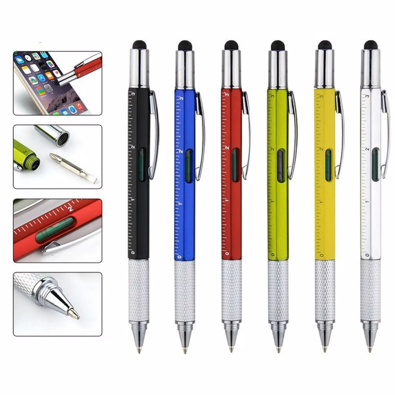 6 in 1 Multi Tool Pen With Ruler And Level Gauge