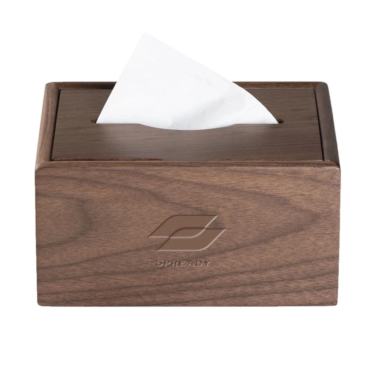 Black Walnut Tissue Box Cover Napkin Dispenser For Home 1