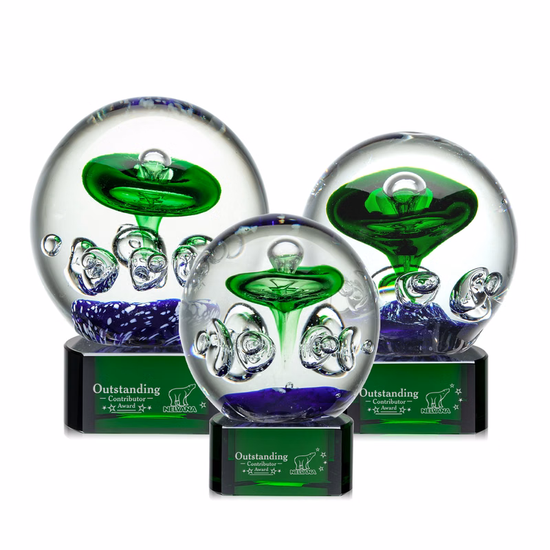 Aquarius Award on Paragon Base - Green