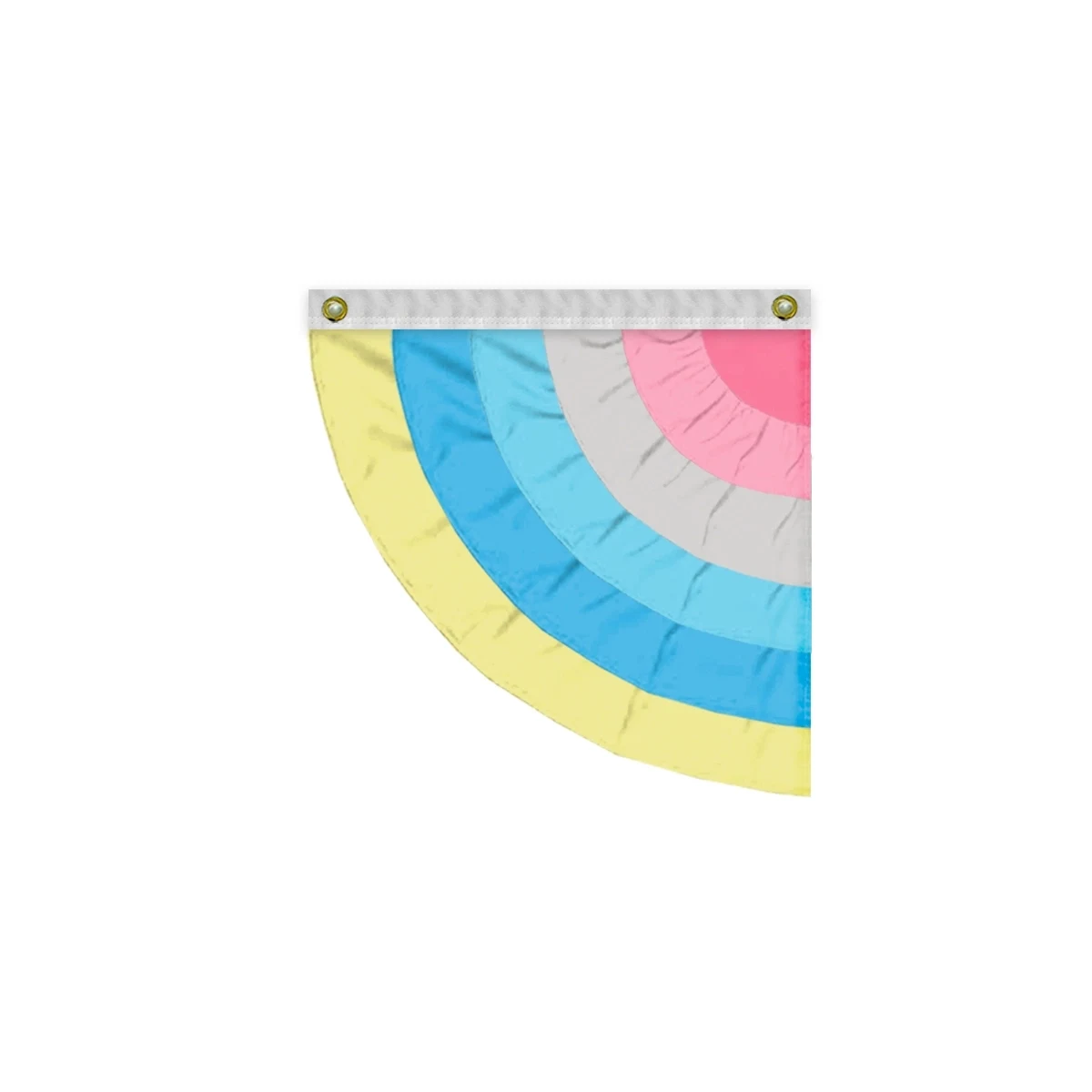 3'x3' Genderflux Pleated Half Fan- Left Side 1