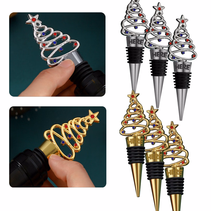 MOQ250 Christmas Tree Style Wine Preservation Stopper