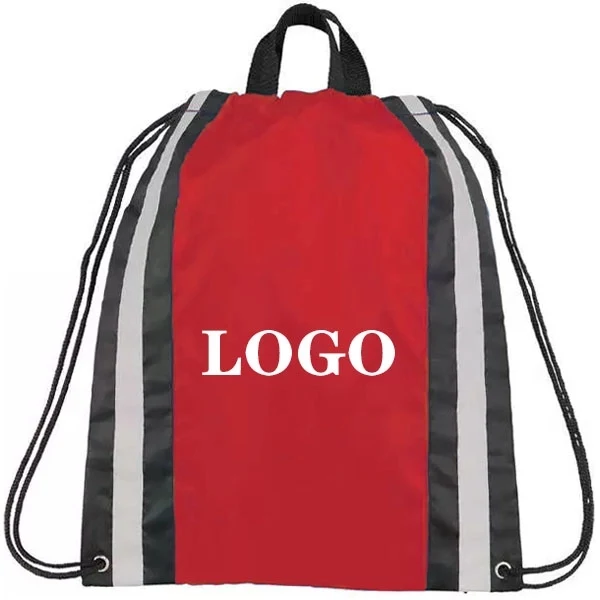 Non-Woven Reflective Drawstring Backpack 1