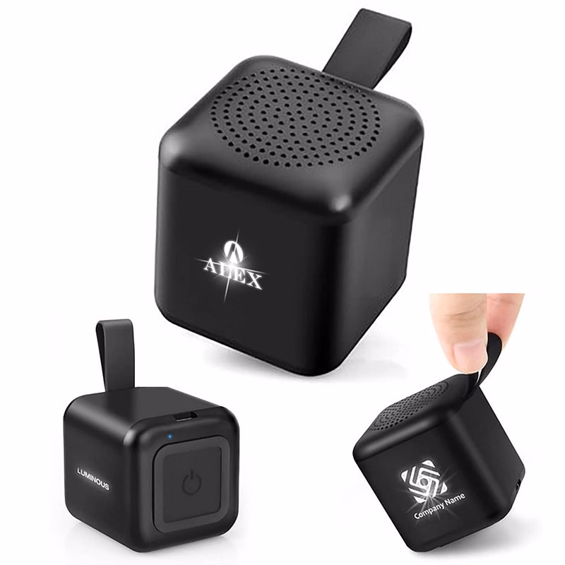 Super Bass Portable Music Box Speaker Mini Led Light Up Logo