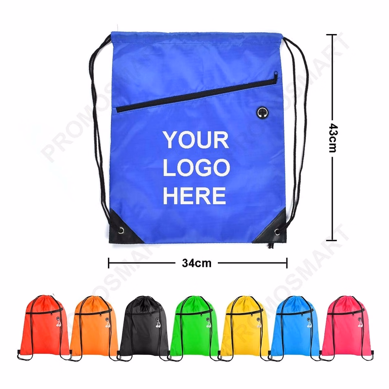 Drawstring Backpack With Earphone Hole