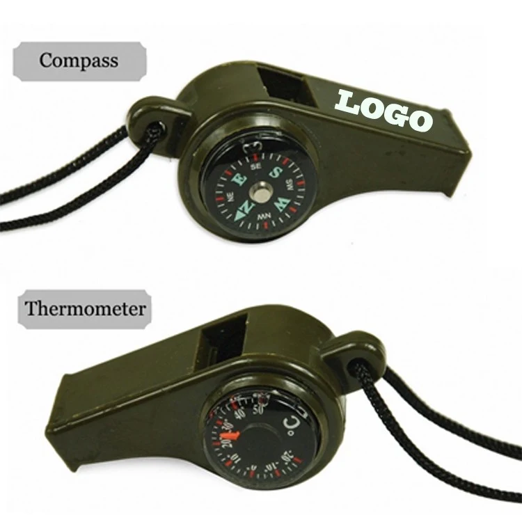 3 in 1 Survival Whistle W/ Compass and Thermometer 1