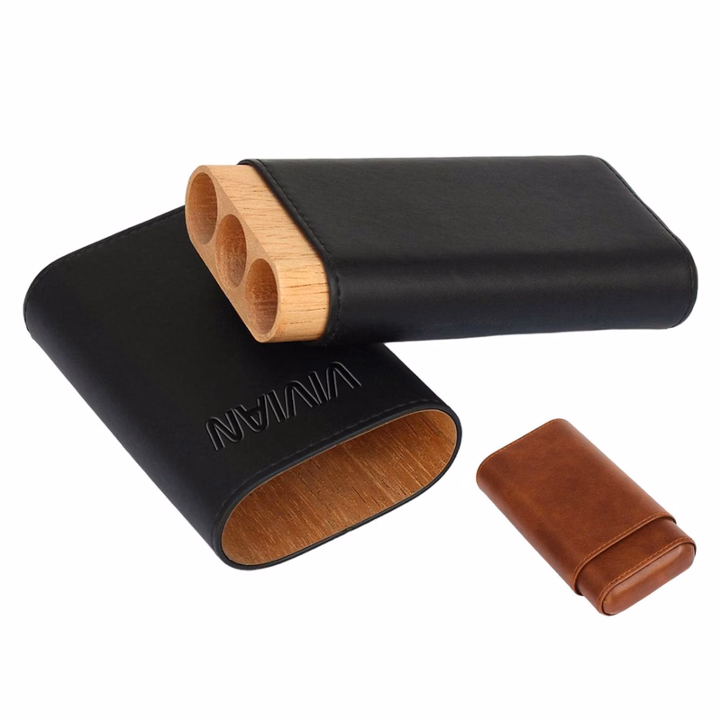 PU Leather Cigar Humidor Case