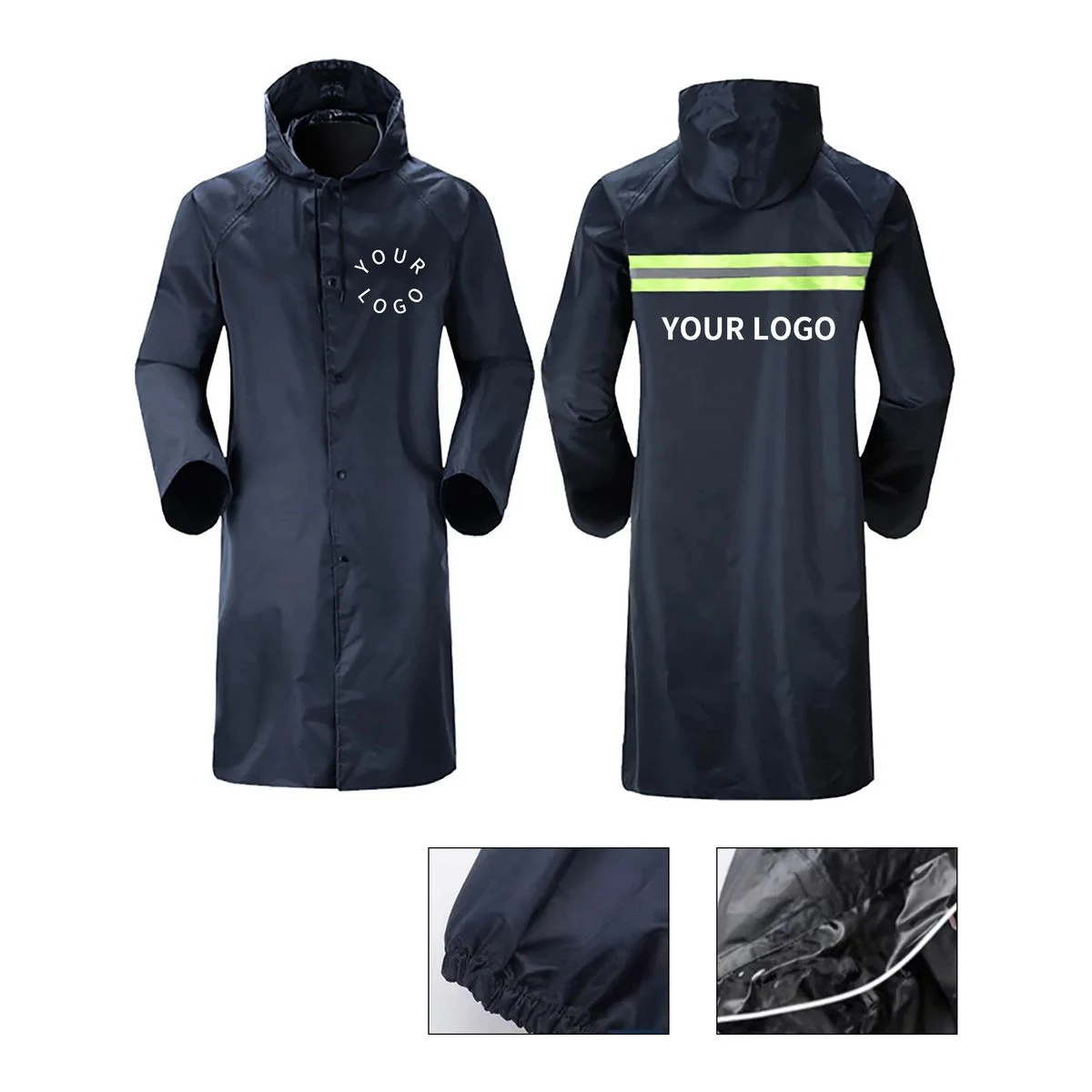 51 Inch PVC Raincoat for Commuting and Outdoor Travel 1