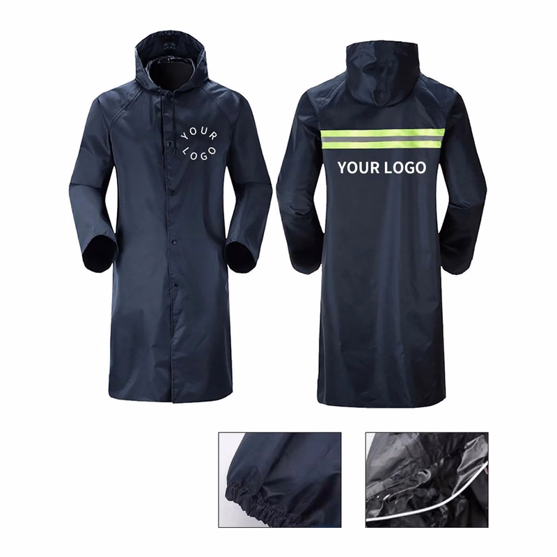 51 Inch PVC Raincoat for Commuting and Outdoor Travel