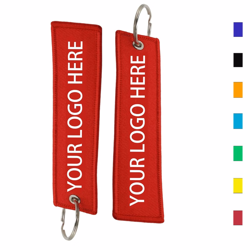 5" Embroidered Keychain Tag