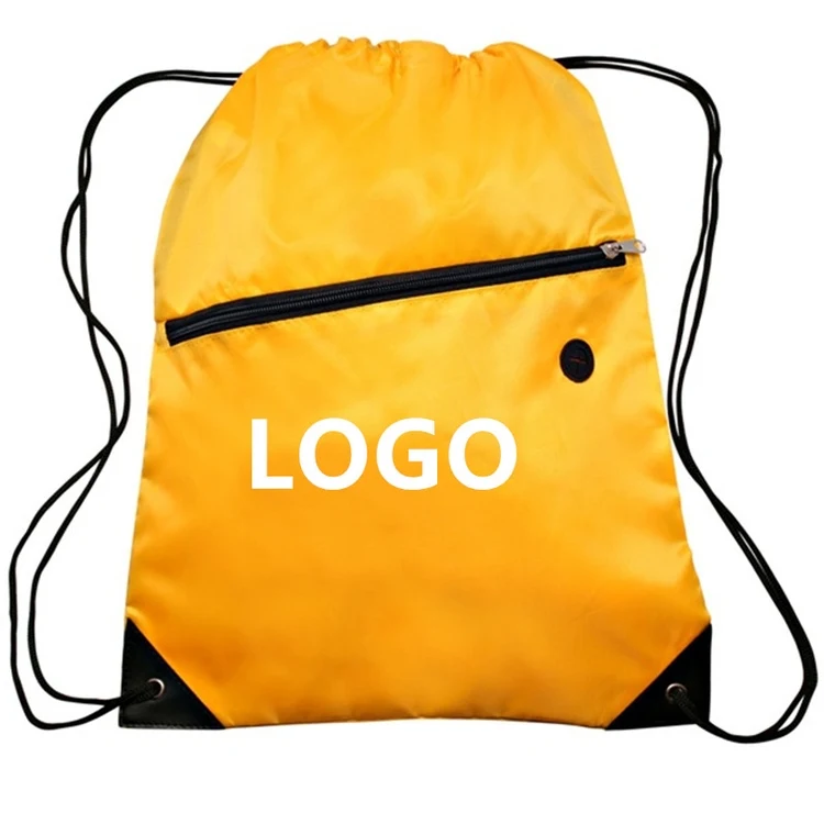 Sports drawstring Backpacks with zipper 1