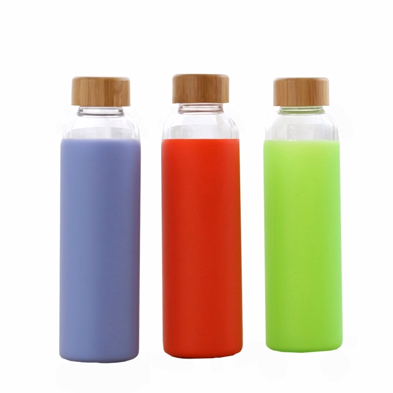 15 oz glass bottle with silicone sleeve