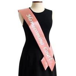 Salmon Pink Custom Pageant Sash 1