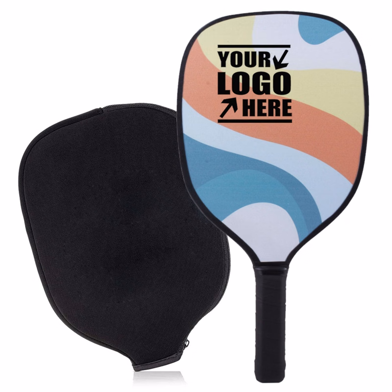 Single Pickleball Paddle with Zipper Carry Bag
