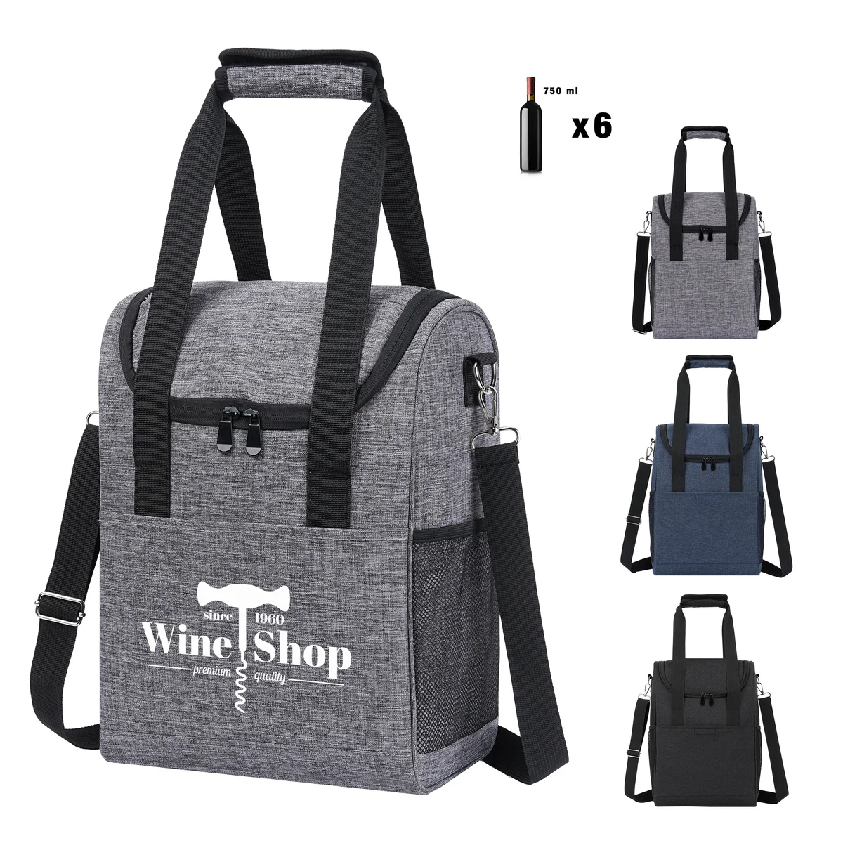 Elegant 6-Bottle Insulated Wine Cooler Bag 1