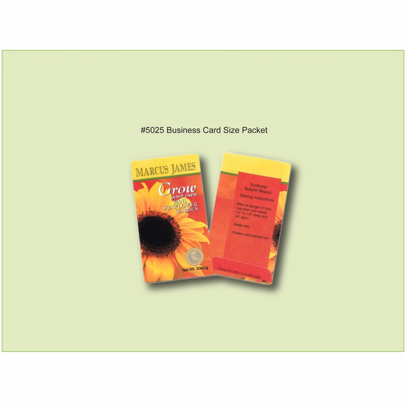 Business Card Custom Design Seed Packet 2" x 3.5"