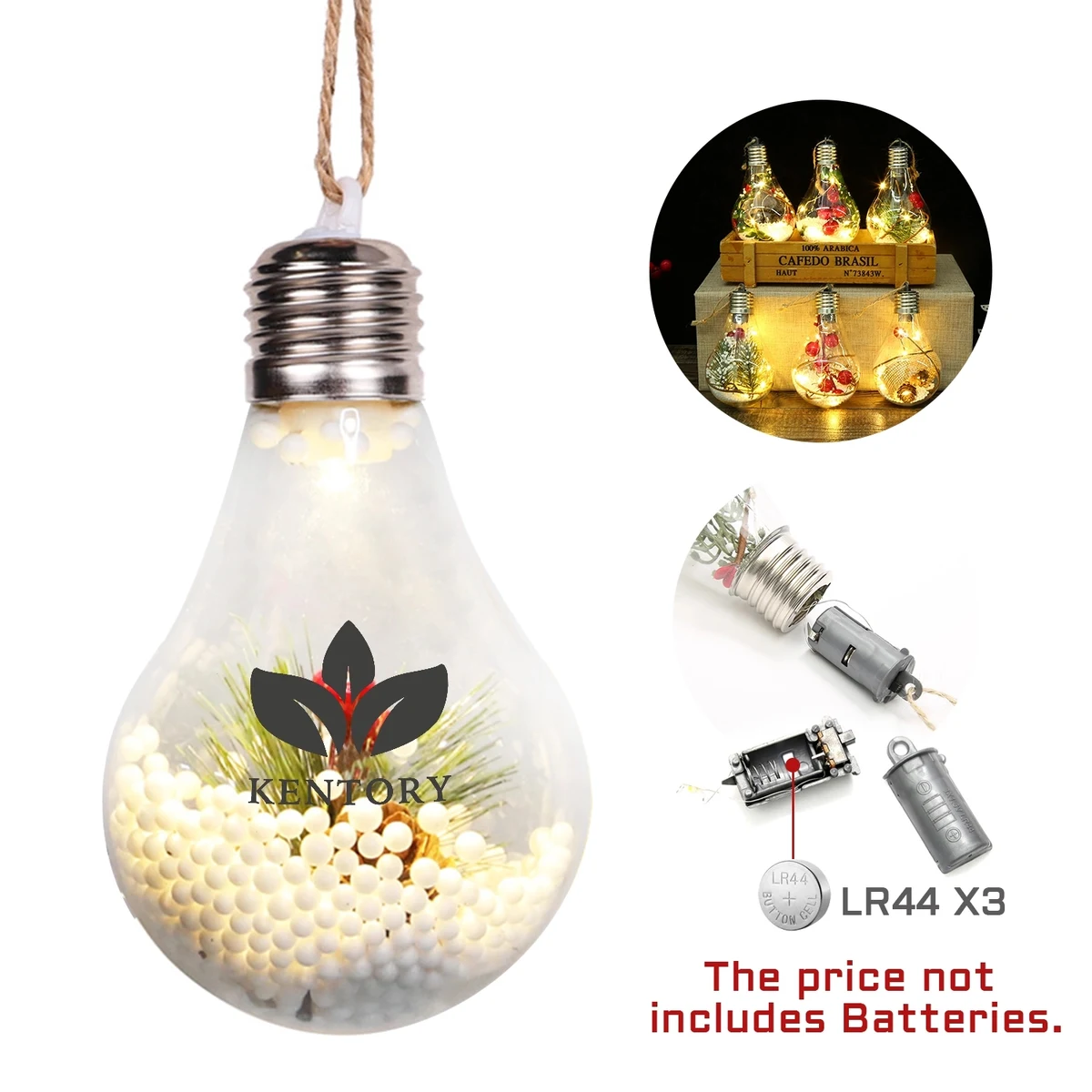 Christmas Led Light Bulb Ornament 1