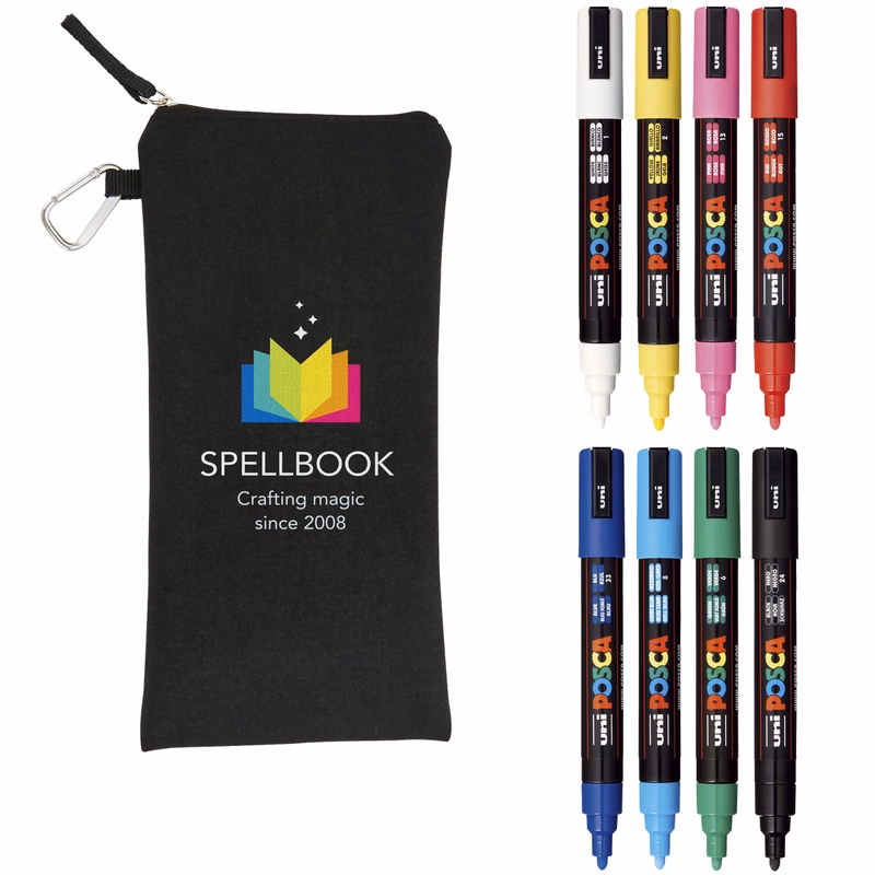 POSCA 8 Piece Basic Marker Set with Bag - Medium
