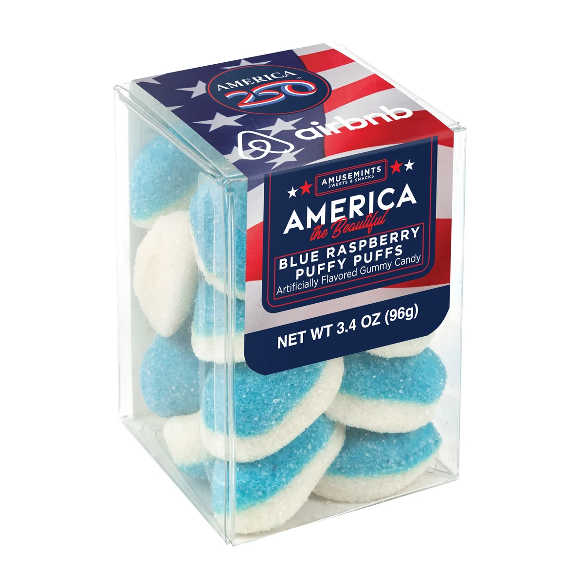 America 250- Short Acetate-Blue Raspberry Puffs 1
