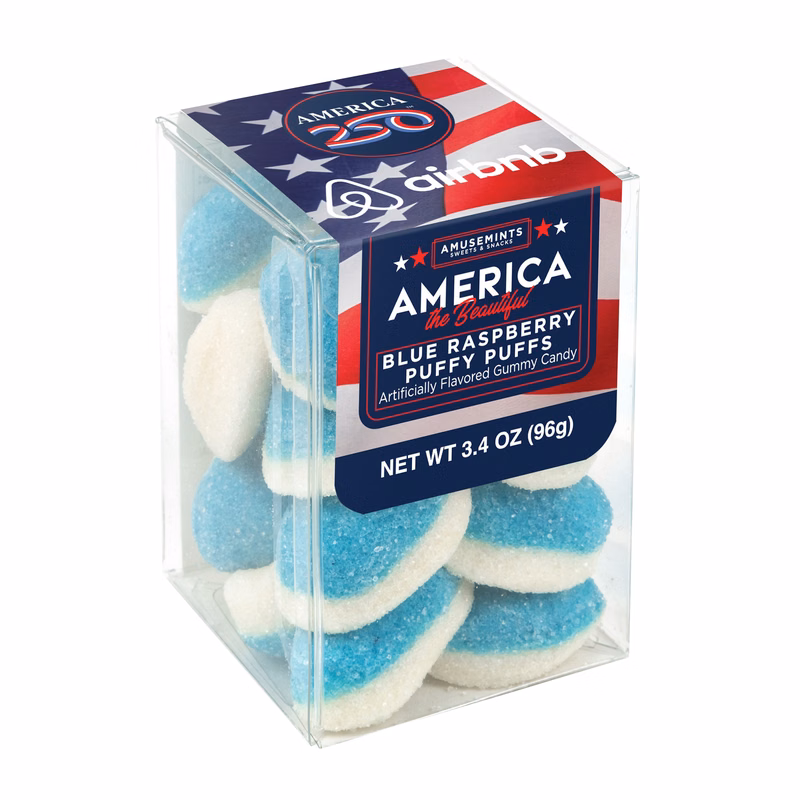 America 250- Short Acetate-Blue Raspberry Puffs