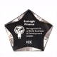 5 Inch Clear/Black Luminary Star Acrylic Trophy