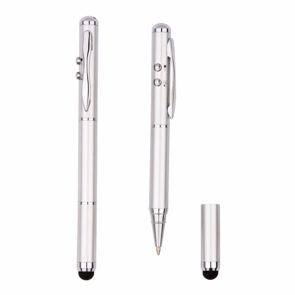 Metal pen with Capacitive Stylus, Laser Pointer & Light