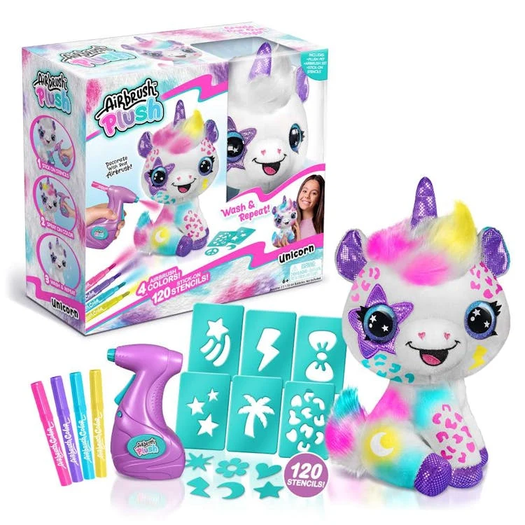 Airbrush Plush Glow in the Dark Unicorn 8" 1