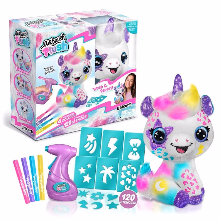 Airbrush Plush Glow in the Dark Unicorn 8"