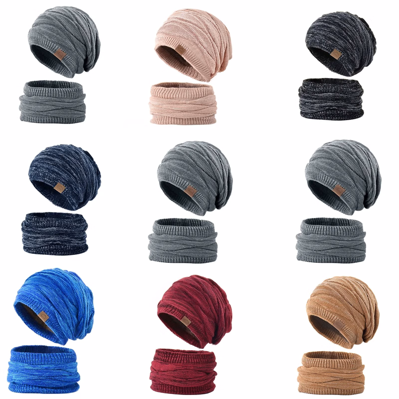 Warm Hats Scarf Set