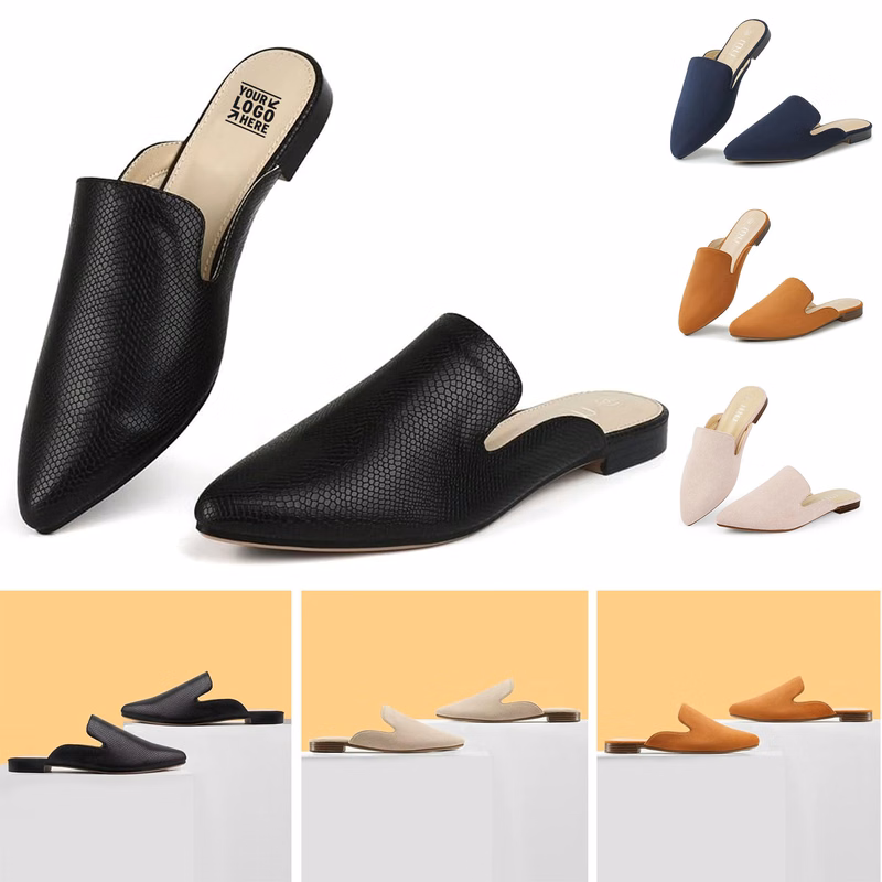 Women Flats Comfortable Pointed Toe Mules