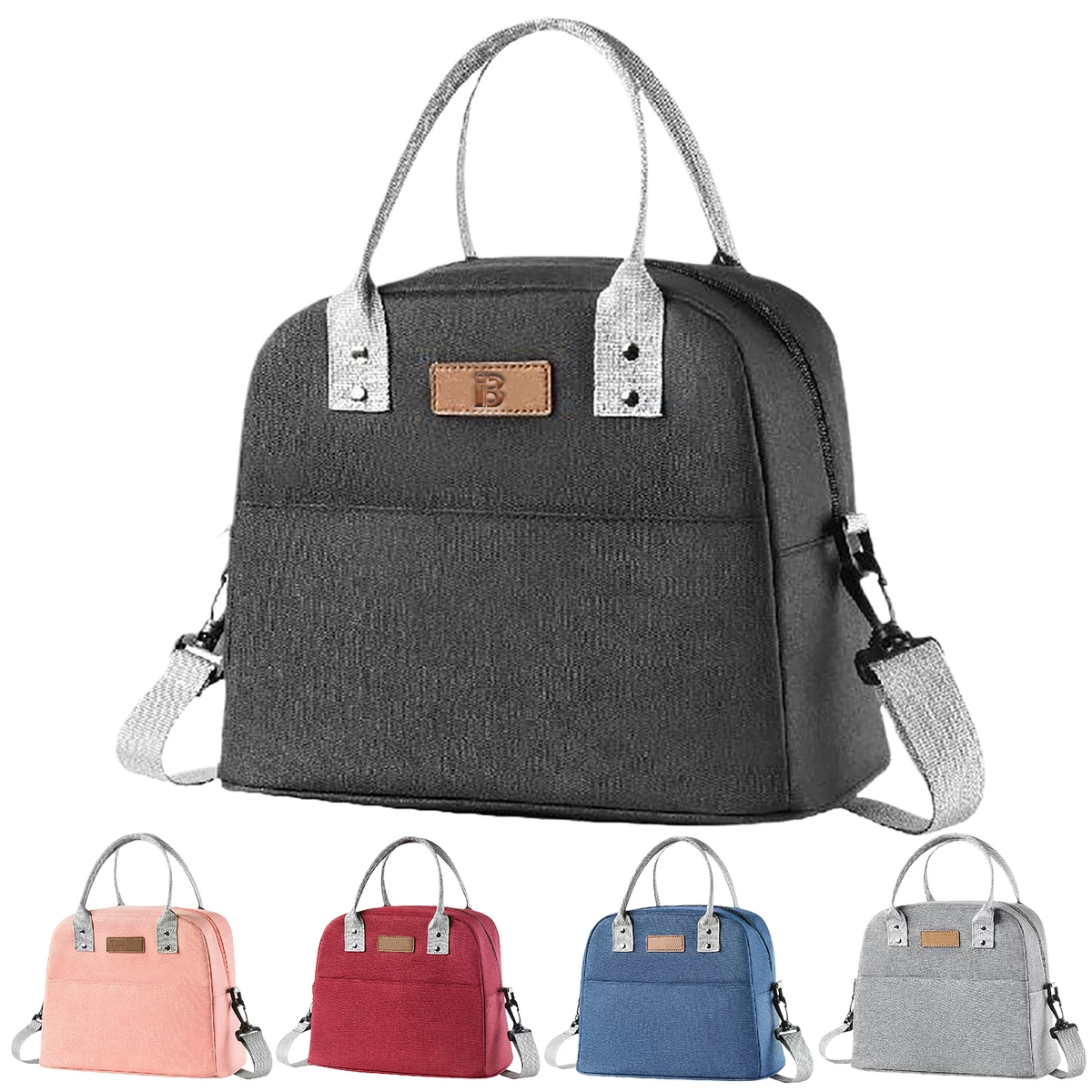 Oxford Insulated Lunch Crossbody Tote Bag 1