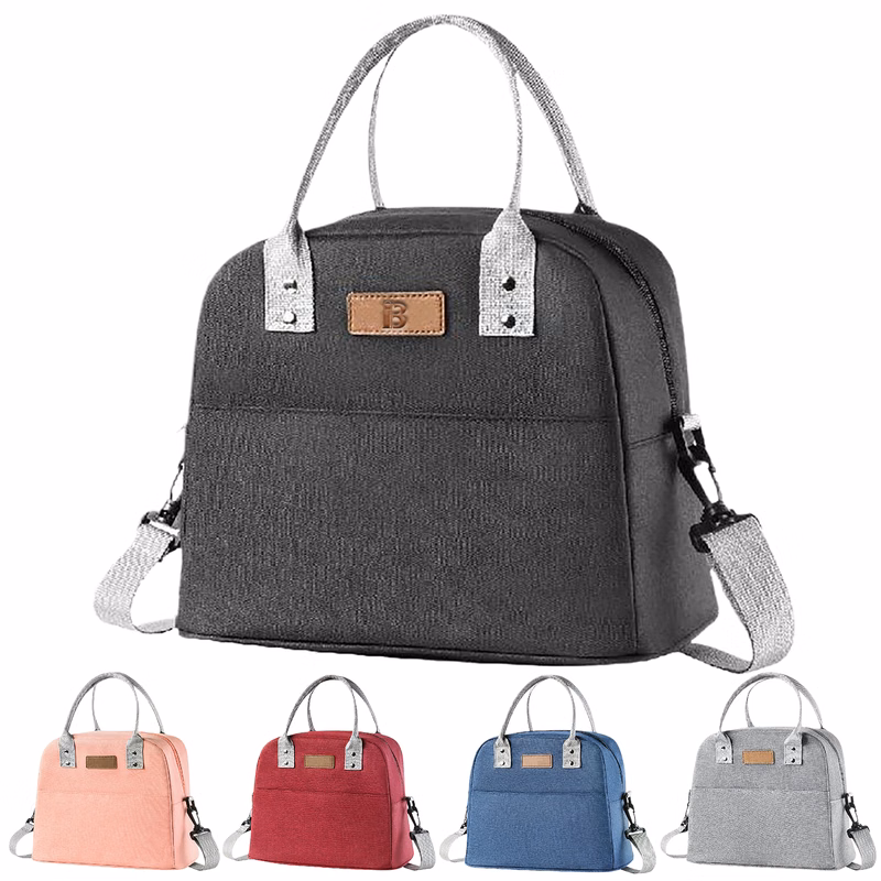 Oxford Insulated Lunch Crossbody Tote Bag