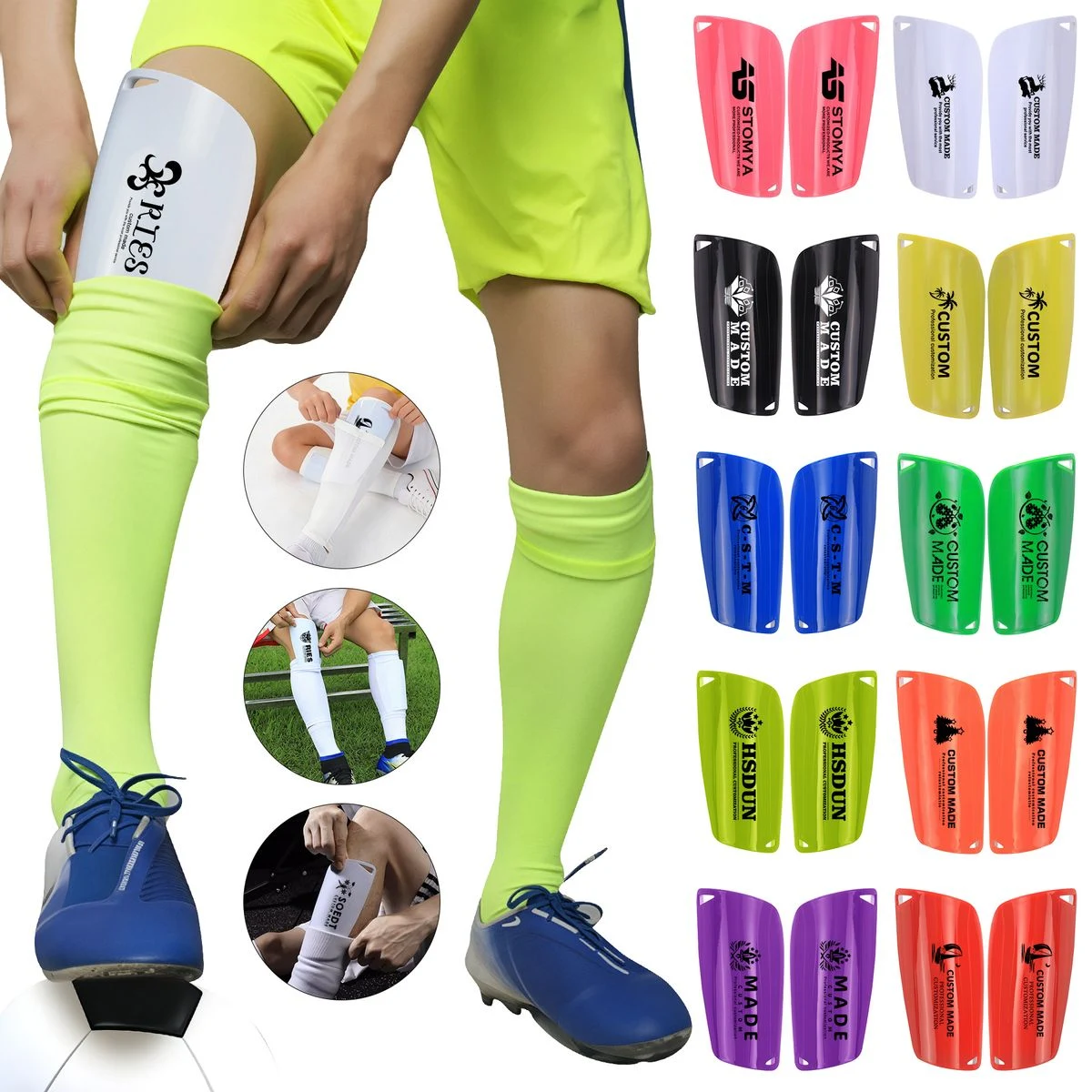 Soccer Shin Guards With PP Shell And Eva Lining 1