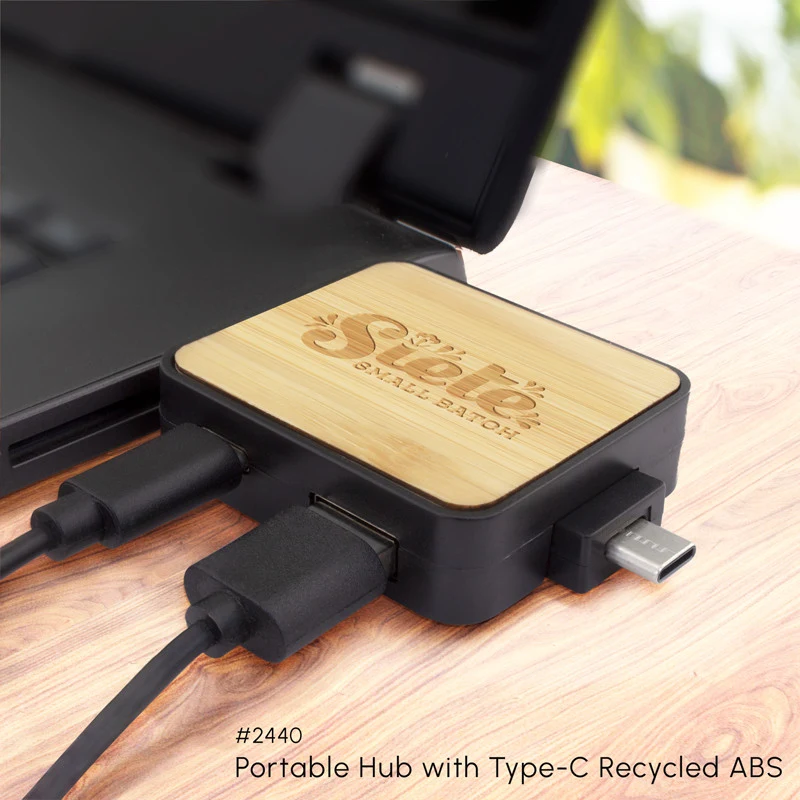 Portable Hub with Type-C Recycled ABS 1