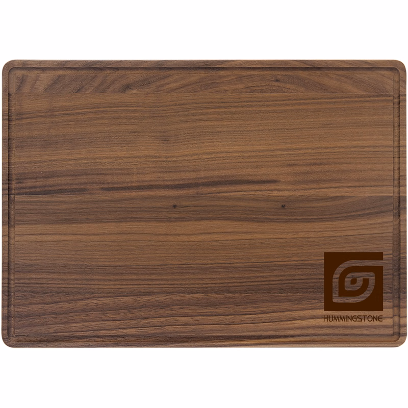 13 3/4" x 9 3/4" Walnut Cutting Board with Drip Ring