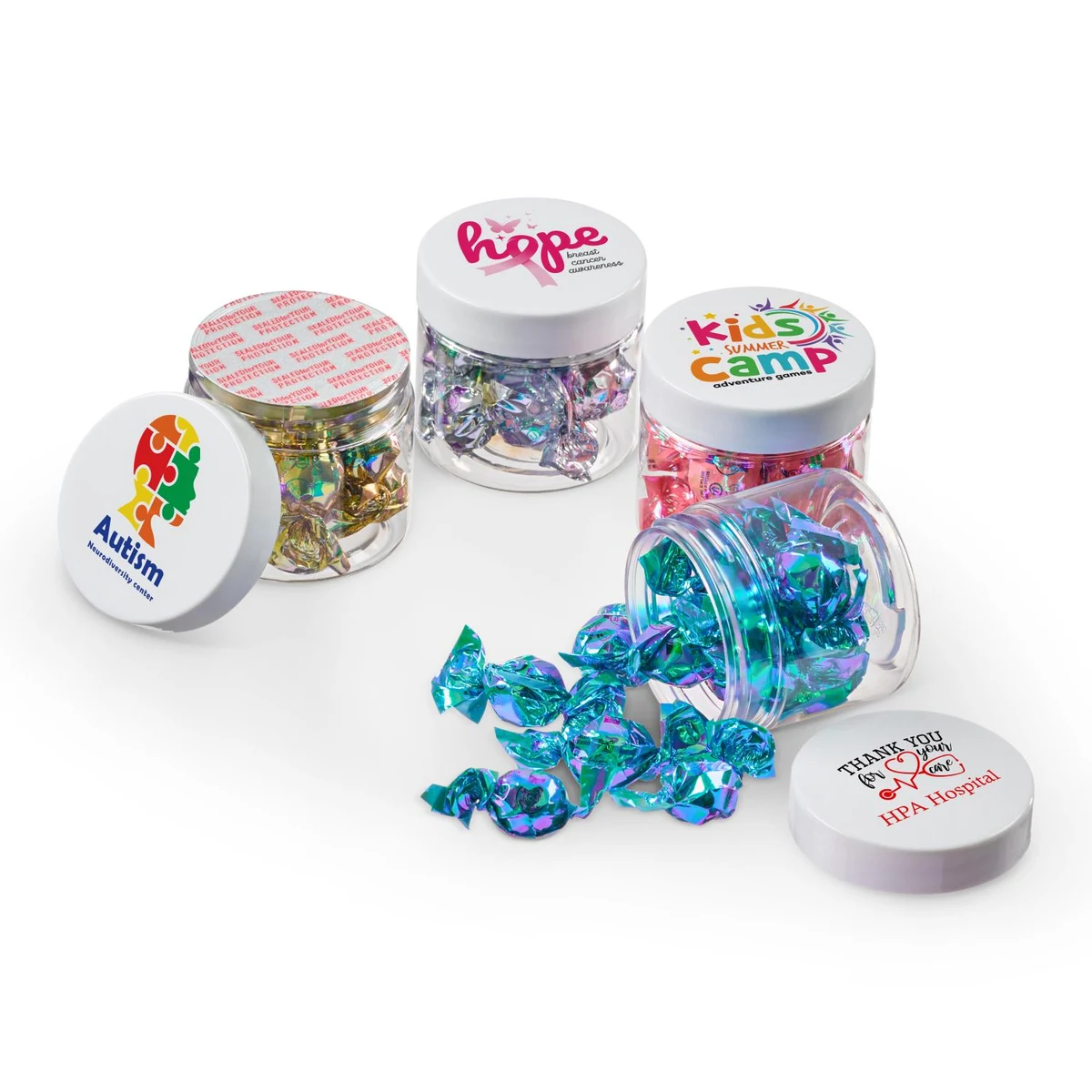 2 oz Jar of Invidually Wrapped Fantasy Candy 1