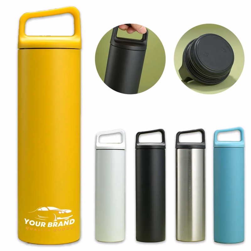 600ml Casual Thermos Cup With Portable Straight