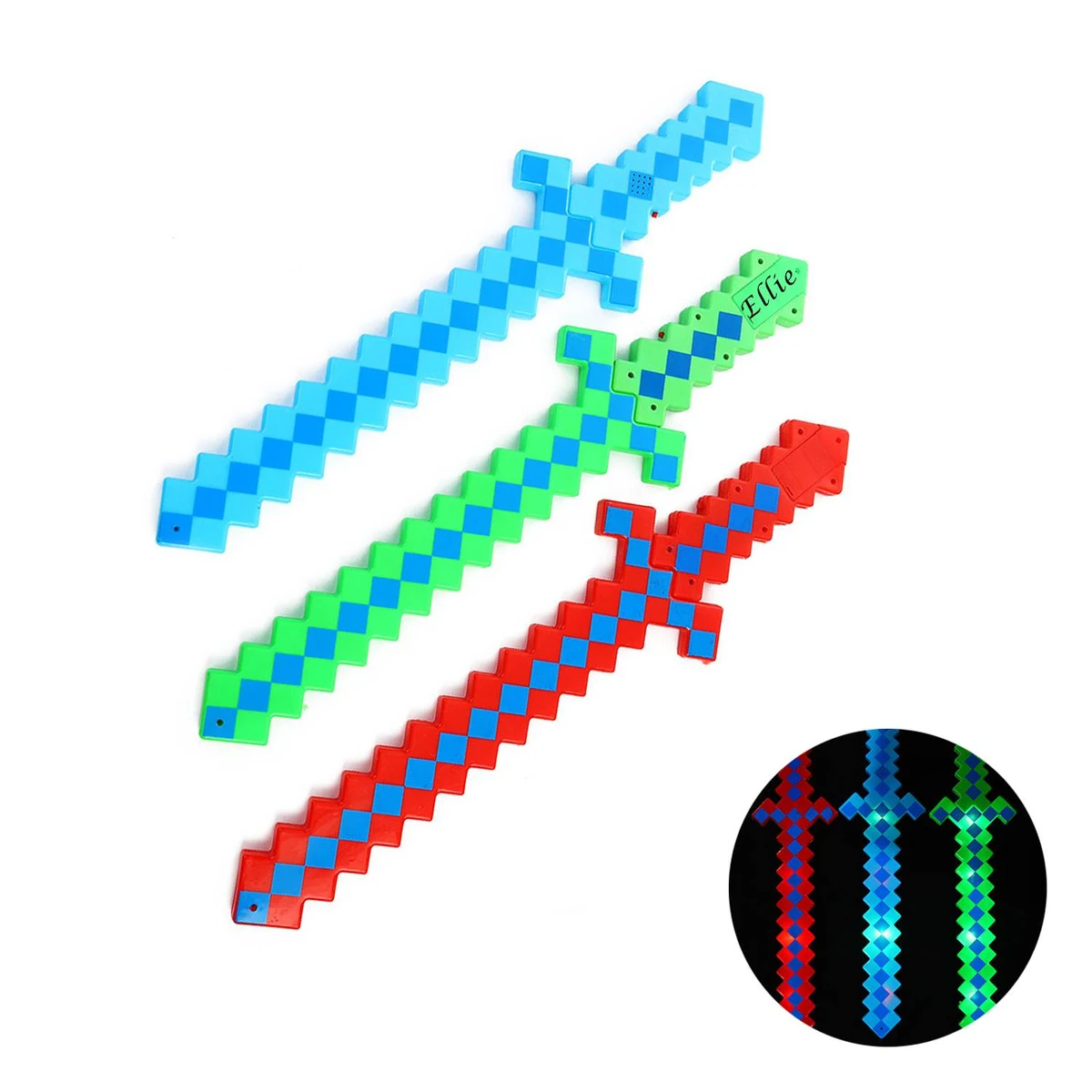 LED Illuminated Mosaic Sword Children's Toy 1