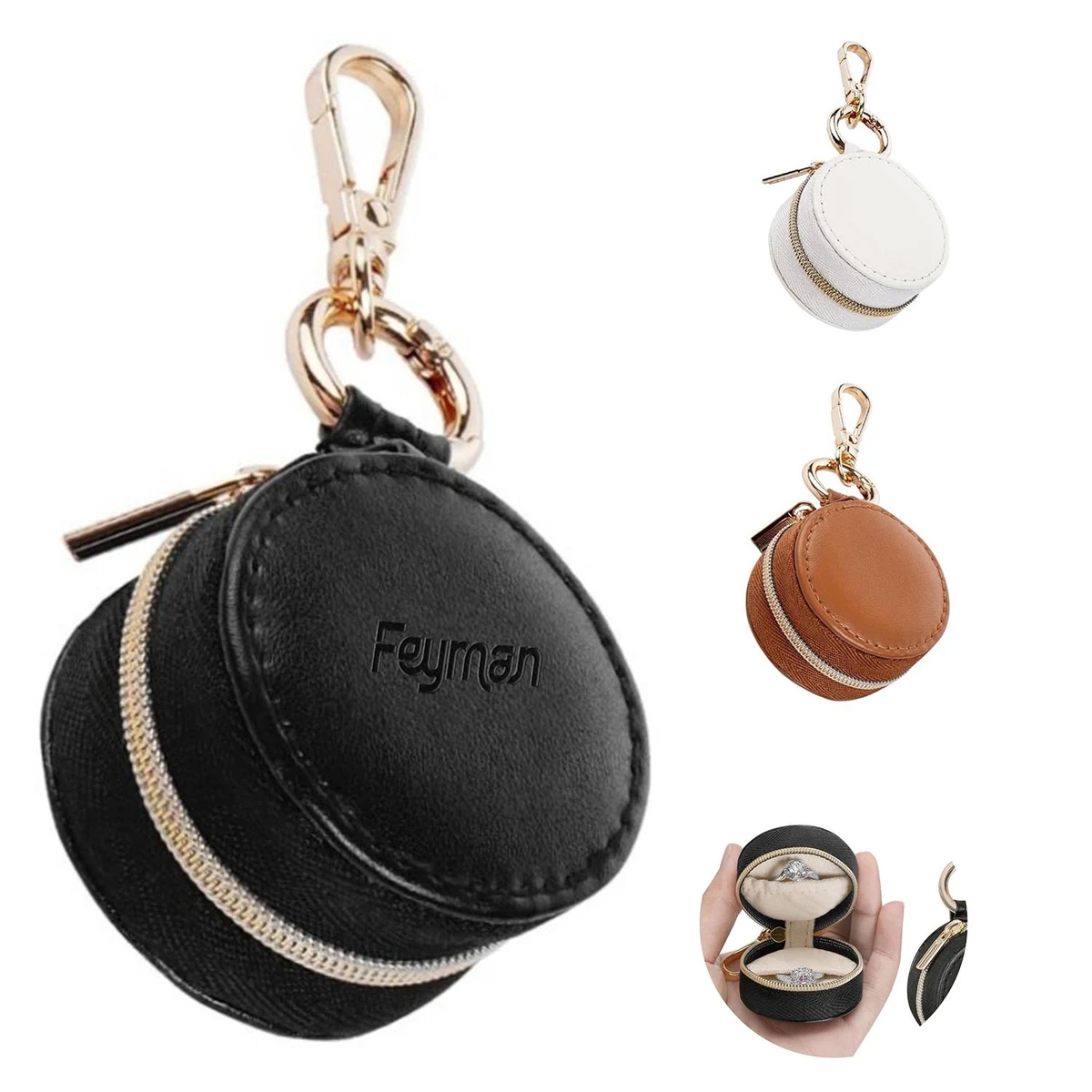 Mini Portable Travel Jewelry Storage Box w/ Keychain 1