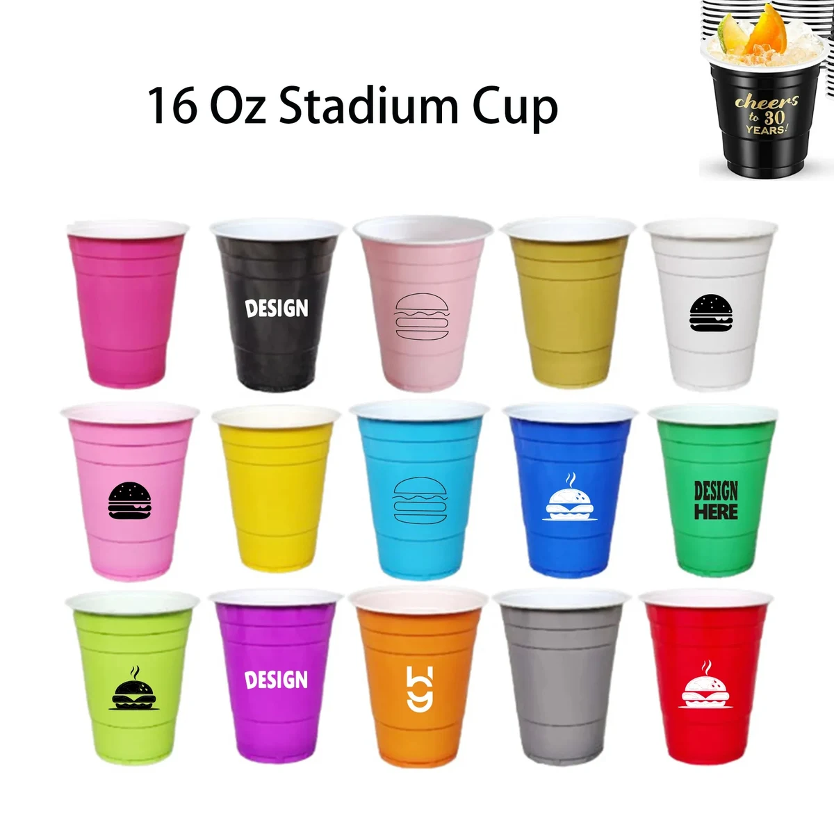 16 Oz Stadium Cup Plastic 1