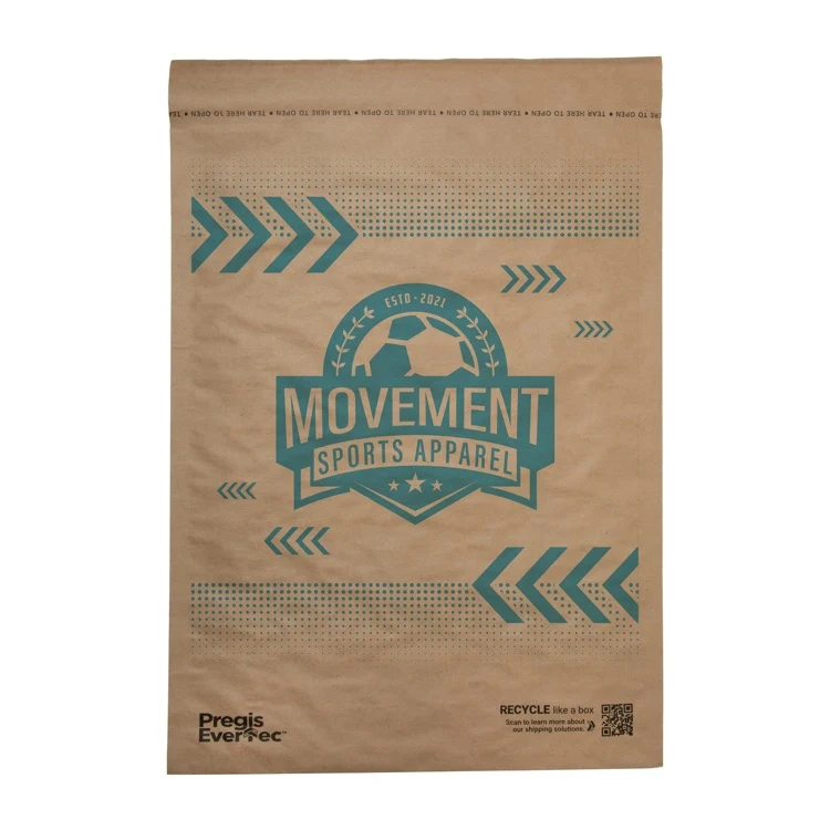 One Color Recyclable Cushioned Natural Paper Mailer (14" x 18") 1