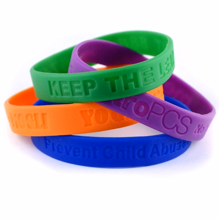 Debossed Silicone Wristband - RUSH