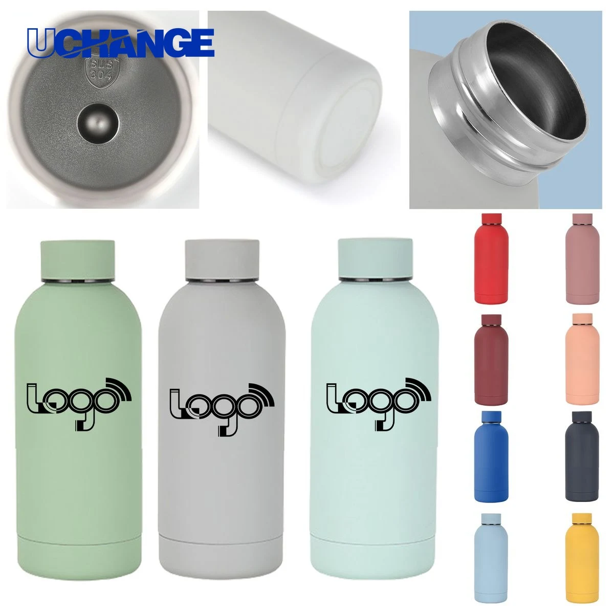 Stainless Steel Insulated Bottle Container (12oz), custom water bottle with logo imprint 1