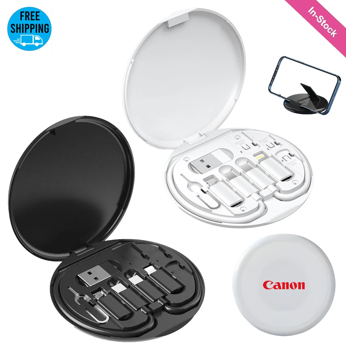 6-in-1 Charging Cable Kit Data Transfer with with Built-In Phone Stand 1