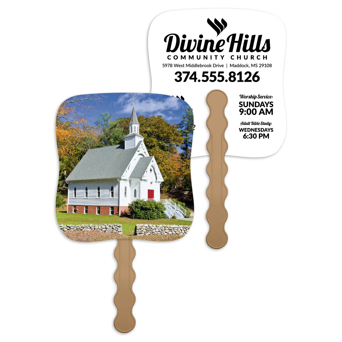 Skinner & Kennedy® Little White Church - Pictorial Fan 1