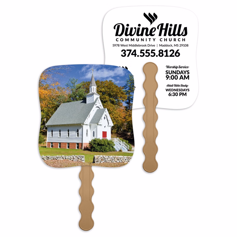 Skinner & Kennedy® Little White Church - Pictorial Fan