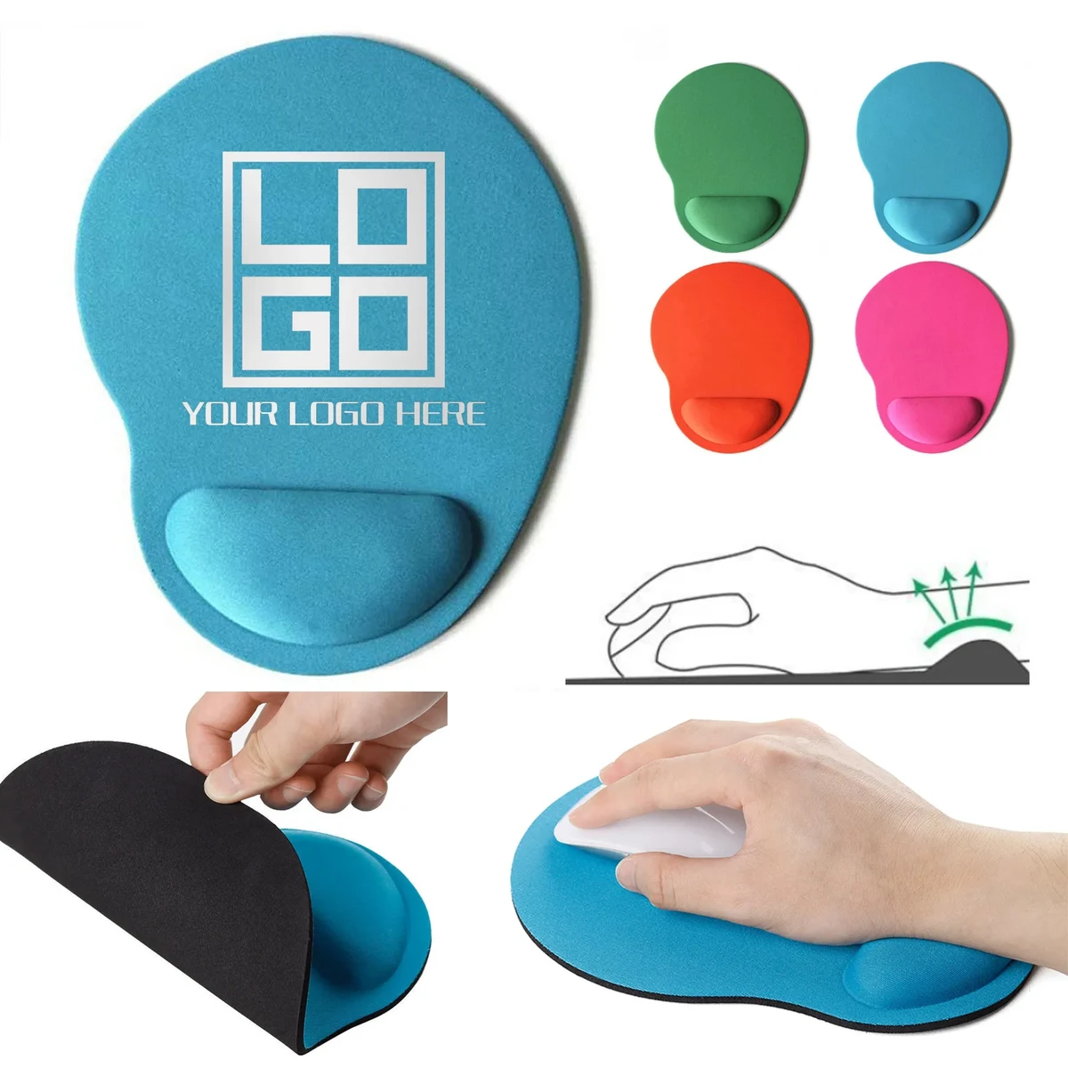 Custom Full Color Wrist Rest Mouse Pad 1