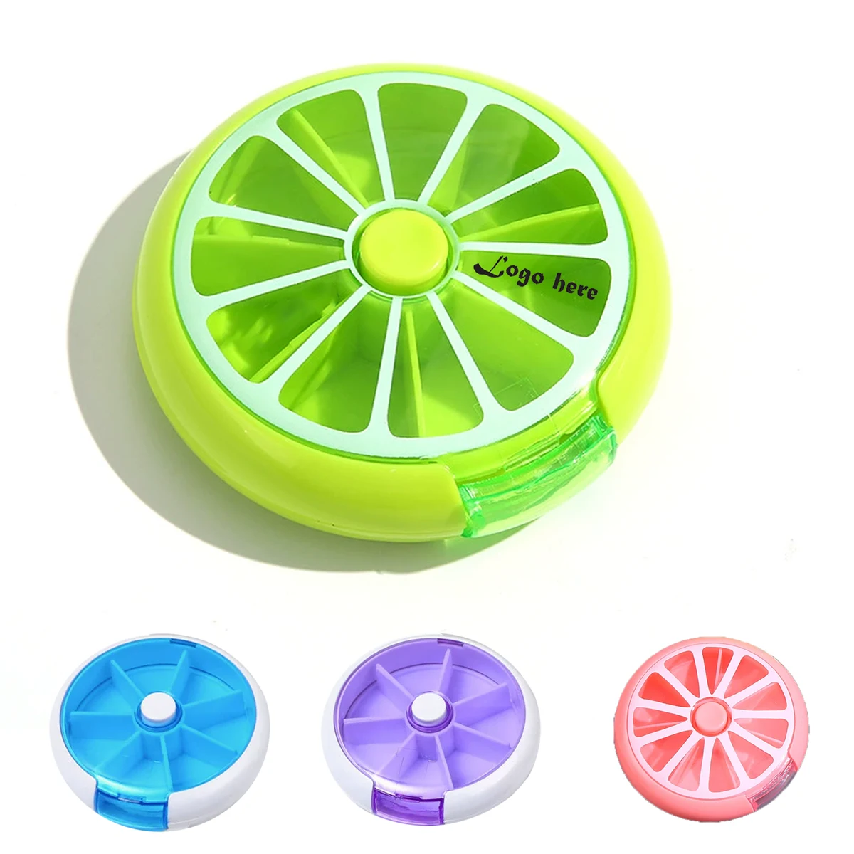 Portable Rotary Mini Plastic Pill Box 1