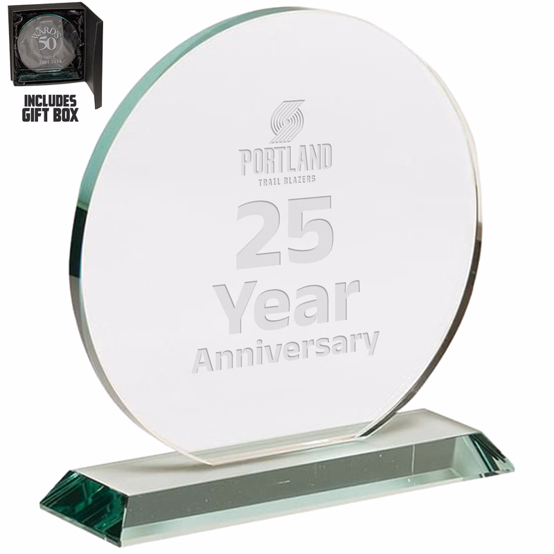 Round Jade Glass Awards