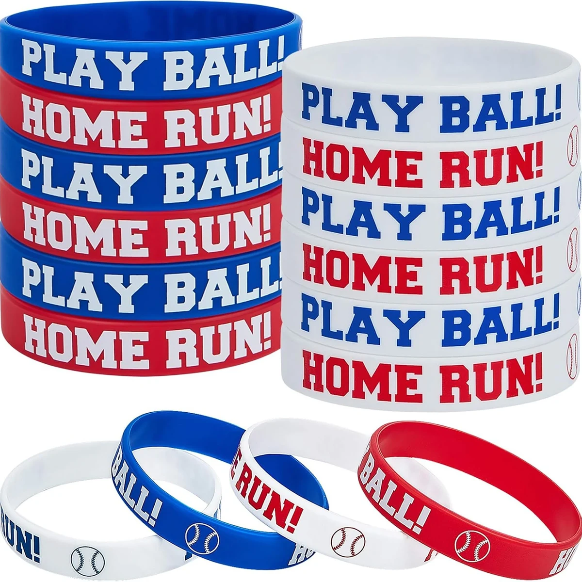 Baseball Silicone Wristband Bracelet 1